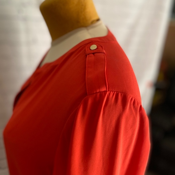 WOMEN'S Chicos size 2 (M) red long tunic top blouse - Picture 4 of 9